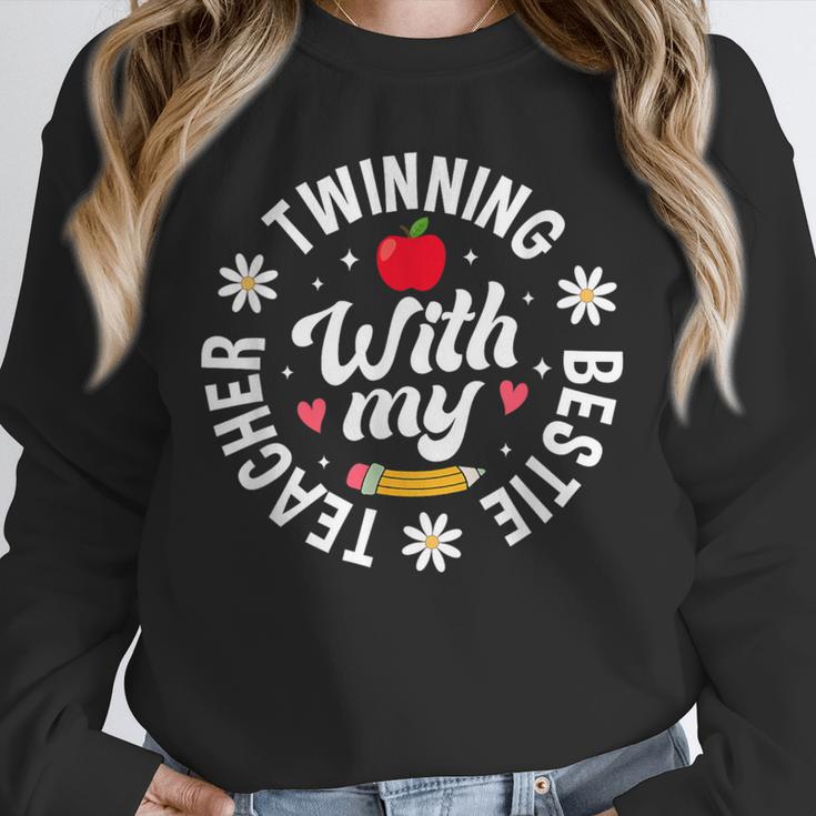 Twin Day Teacher Twinning With My Bestie Matching For Men Women Unisex Sweatshirt, novelty gifts, funny gifts Twin Day Teacher Twinning With My Bestie Matching For Men Women Unisex Sweatshirt, novelty gifts, funny gifts