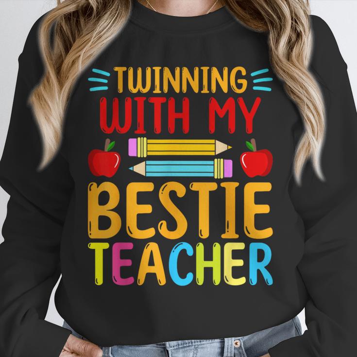 Twinning With My Bestie Teacher Boy Spirit Week Twin Day Unisex Sweatshirt, novelty gifts, funny gifts Twinning With My Bestie Teacher Boy Spirit Week Twin Day Unisex Sweatshirt, novelty gifts, funny gifts