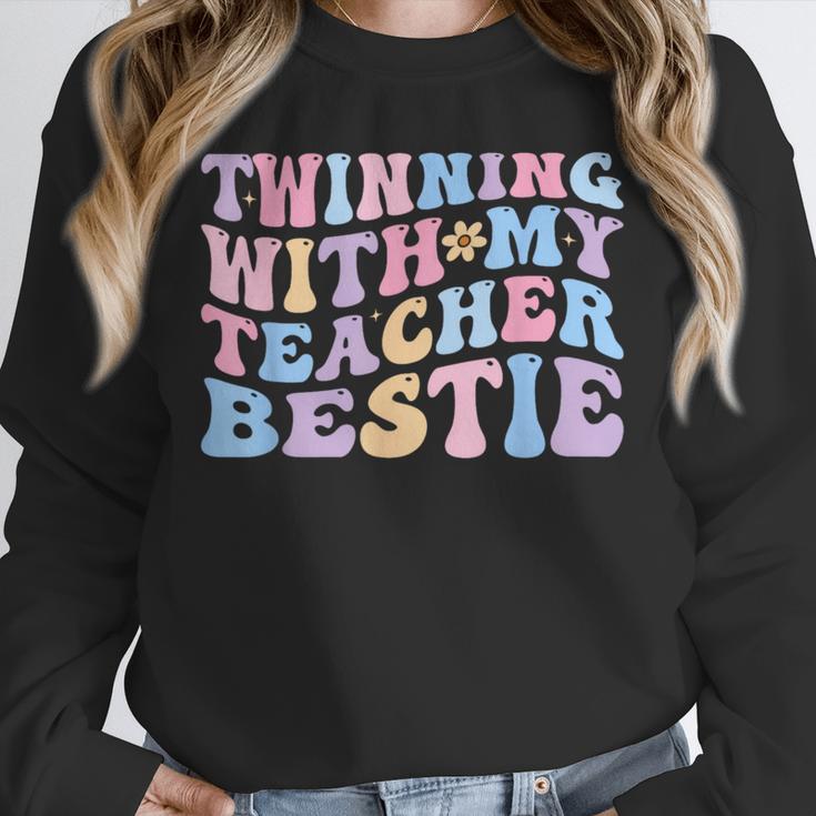 Twinning With My Teacher Bestie Teaching Partner Unisex Sweatshirt, novelty gifts, funny gifts