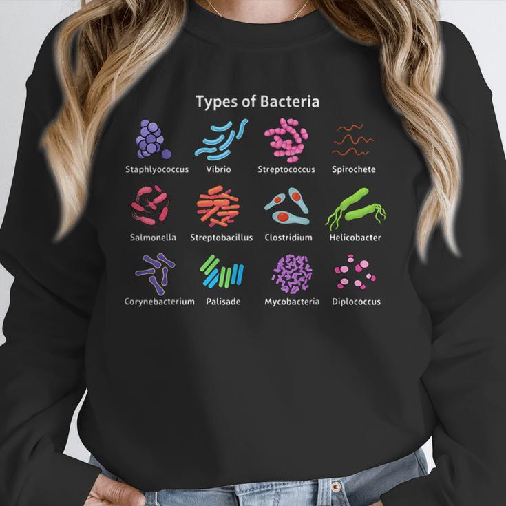 Types Of Bacteria Microbiologist Biology Science Teacher Unisex Sweatshirt, novelty gifts, funny gifts