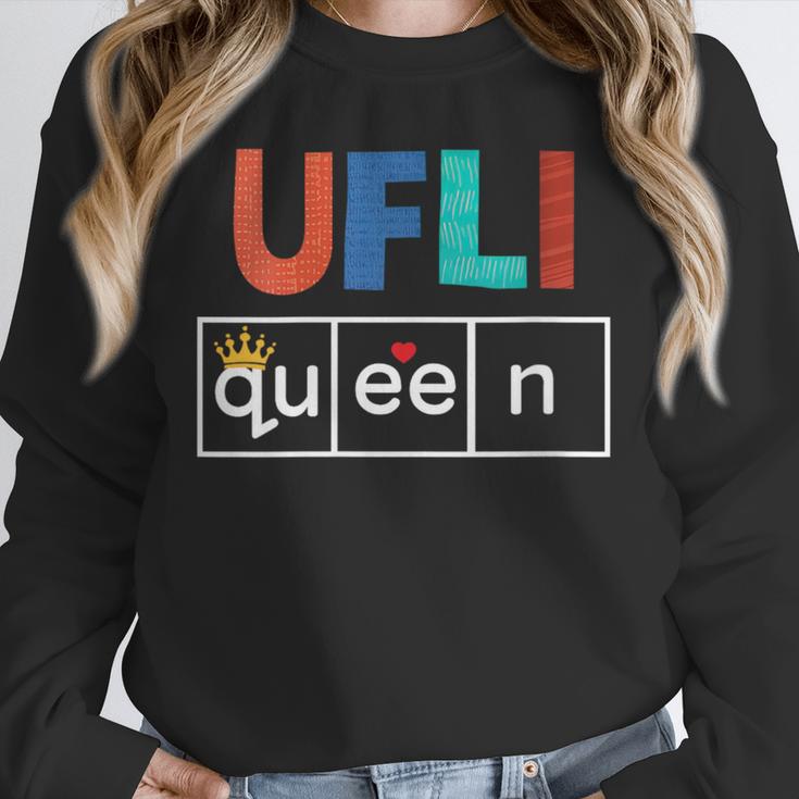 UFLI Queen Science Of Reading Literacy Teacher Appreciation Unisex Sweatshirt, novelty gifts, funny gifts