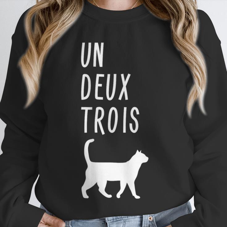 Un Deux Trois Cat Shirt French Teacher Unisex Sweatshirt, novelty gifts, funny gifts