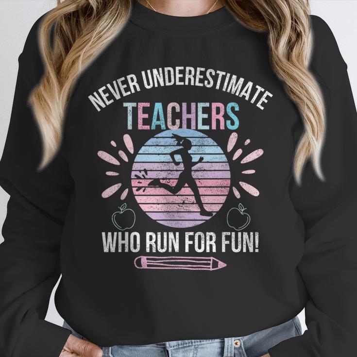 Never Underestimate Teachers Who Runs For Fun Running Teache Unisex Sweatshirt, novelty gifts, funny gifts Never Underestimate Teachers Who Runs For Fun Running Teache Unisex Sweatshirt, novelty gifts, funny gifts