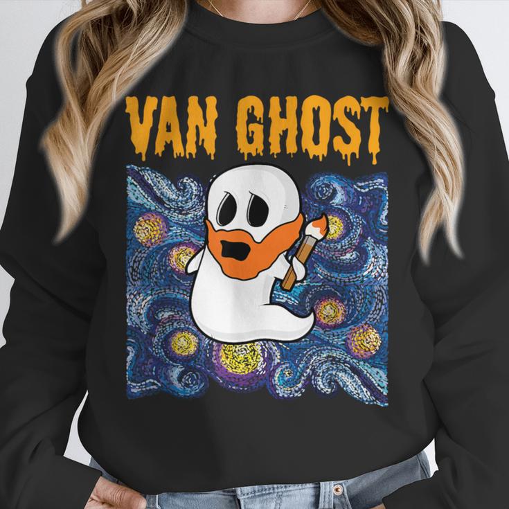 Van Ghost Art Teacher Halloween Van Gogh Starry Night Unisex Sweatshirt, novelty gifts, funny gifts Van Ghost Art Teacher Halloween Van Gogh Starry Night Unisex Sweatshirt, novelty gifts, funny gifts