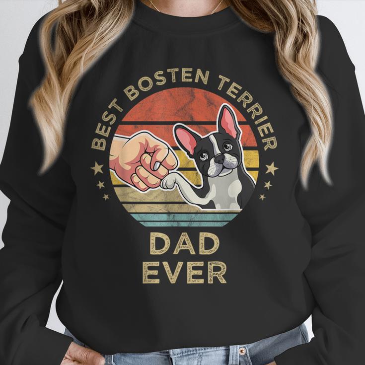 Vintage Best Boston Terrier Dad Ever Dog Father Father's Day Men Girls Kids Unisex Sweatshirt, novelty gifts, funny gifts