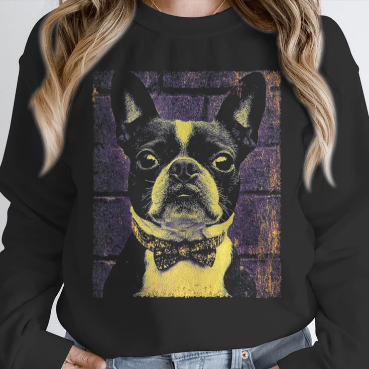 Vintage Boston Terrier Dog Unisex Sweatshirt, novelty gifts, funny gifts
