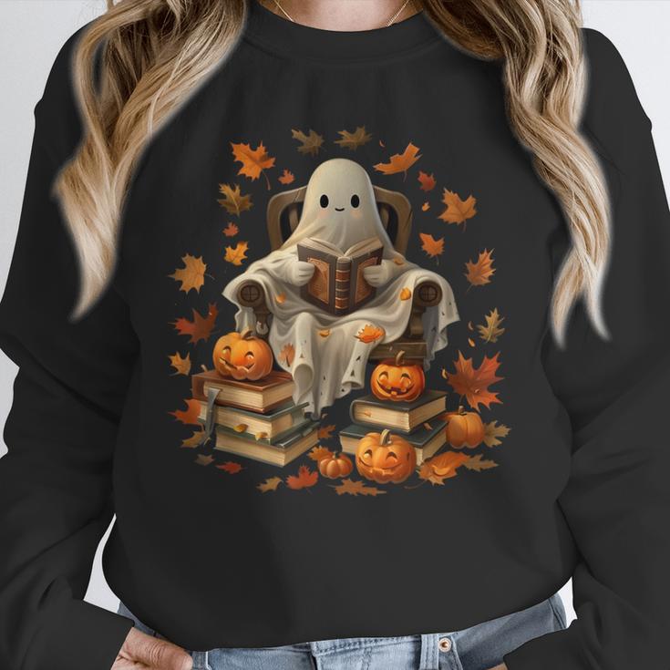 Vintage Ghost Book Reading Pumpkin Gothic Halloween Teachers Men Women Kids Unisex Sweatshirt, novelty gifts, funny gifts Vintage Ghost Book Reading Pumpkin Gothic Halloween Teachers Men Women Kids Unisex Sweatshirt, novelty gifts, funny gifts