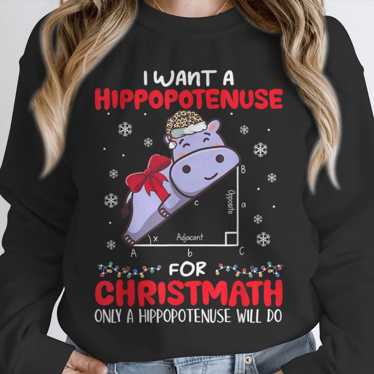 I Want A Hippopotenuse For Christmath Math Teacher Christmas Unisex Sweatshirt, novelty gifts, funny gifts I Want A Hippopotenuse For Christmath Math Teacher Christmas Unisex Sweatshirt, novelty gifts, funny gifts