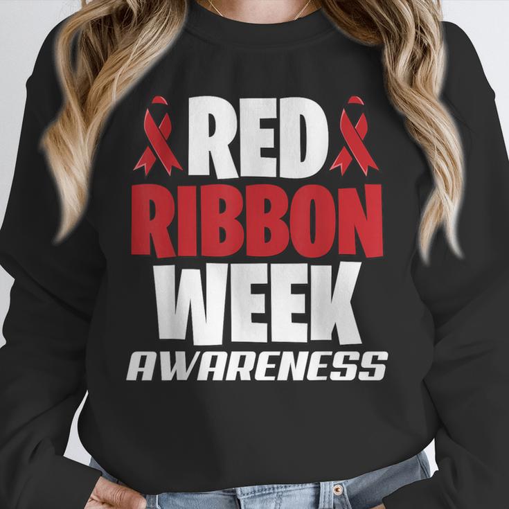 We Wear Red For Red Ribbon Week Awareness Mothers Teachers Unisex Sweatshirt, novelty gifts, funny gifts We Wear Red For Red Ribbon Week Awareness Mothers Teachers Unisex Sweatshirt, novelty gifts, funny gifts