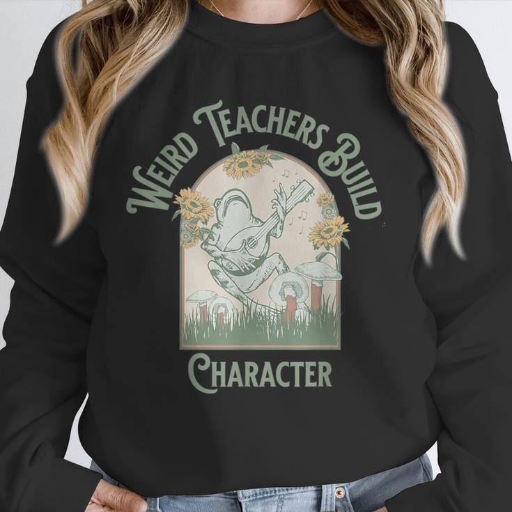 Weird Teachers Build Character- Teacher's Day Unisex Sweatshirt, novelty gifts, funny gifts Weird Teachers Build Character- Teacher's Day Unisex Sweatshirt, novelty gifts, funny gifts