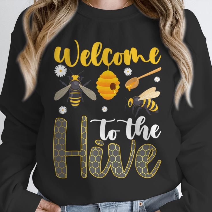 Welcome To The Hive Bee Teacher Back To School Unisex Sweatshirt, novelty gifts, funny gifts