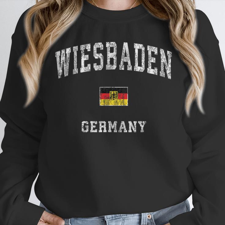 Wiesbaden Germany Vintage Athletic Sports Unisex Sweatshirt, novelty gifts, funny gifts