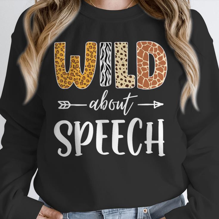 Wild About Speech SLP Leopard Teacher Back To School Kids Unisex Sweatshirt, novelty gifts, funny gifts Wild About Speech SLP Leopard Teacher Back To School Kids Unisex Sweatshirt, novelty gifts, funny gifts