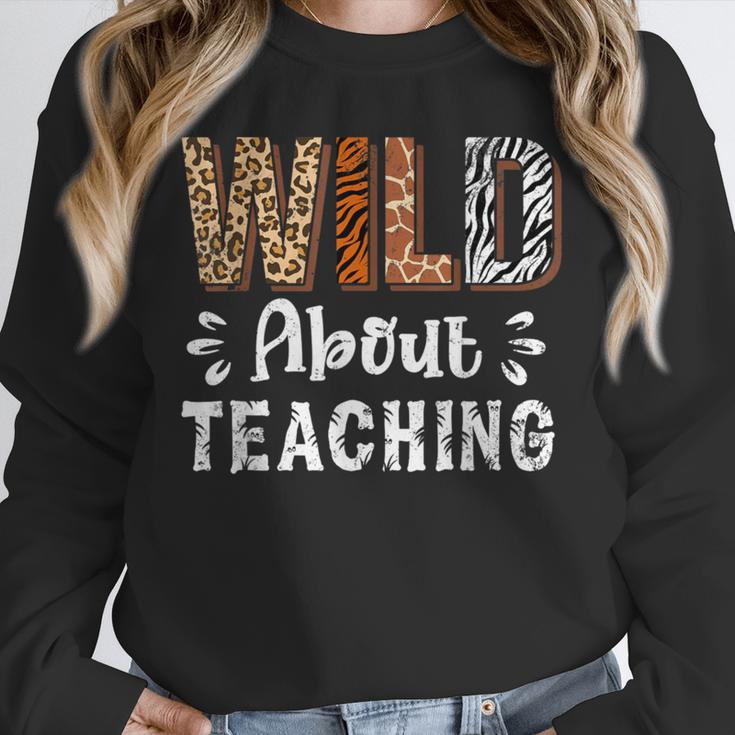 Wild About Teaching Teacher Lover Animals Leopard Zebra Unisex Sweatshirt, novelty gifts, funny gifts Wild About Teaching Teacher Lover Animals Leopard Zebra Unisex Sweatshirt, novelty gifts, funny gifts