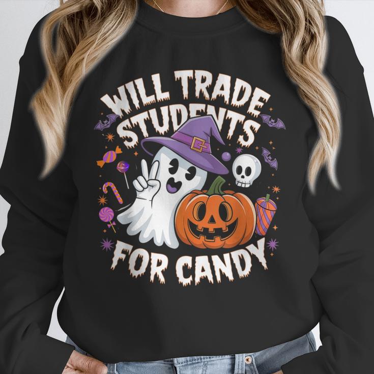 Will Trade Students For Candy Halloween Teacher Unisex Sweatshirt, novelty gifts, funny gifts