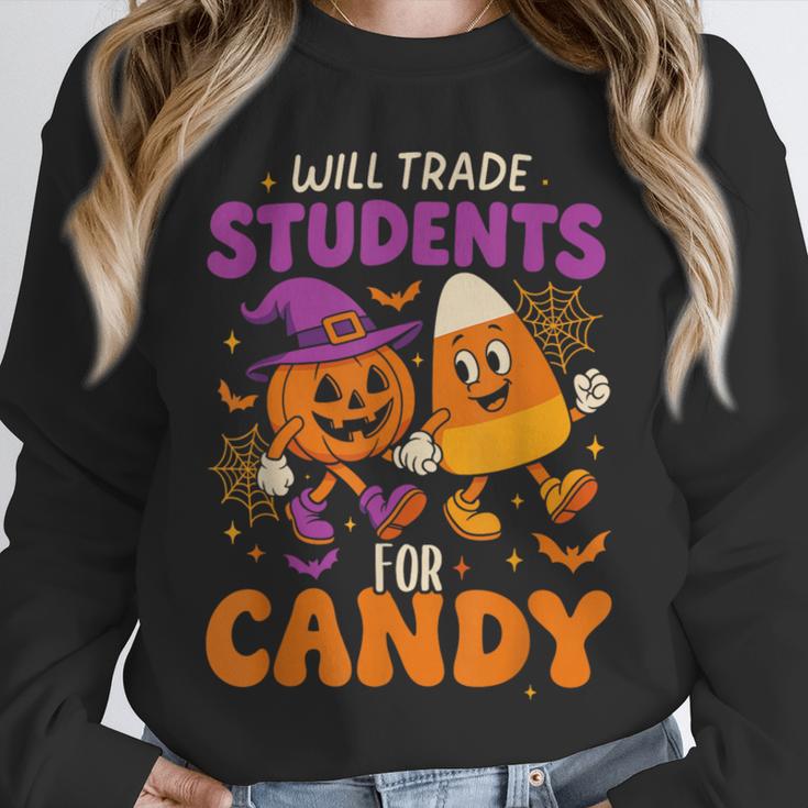 Will Trade Students For Candy Shirt Fun Candy Corn Teacher Unisex Sweatshirt, novelty gifts, funny gifts Will Trade Students For Candy Shirt Fun Candy Corn Teacher Unisex Sweatshirt, novelty gifts, funny gifts