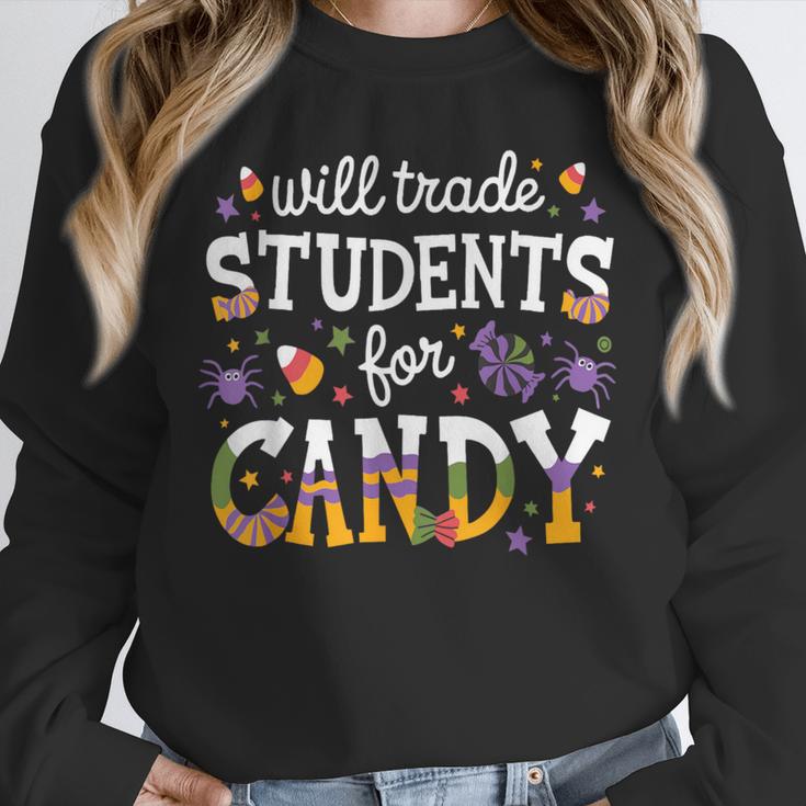 Will Trade Students For Candy Teacher Halloween Costume Tee Unisex Sweatshirt, novelty gifts, funny gifts Will Trade Students For Candy Teacher Halloween Costume Tee Unisex Sweatshirt, novelty gifts, funny gifts