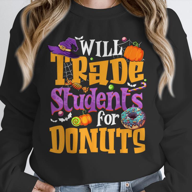 Will Trade Students For Donuts Halloween Teacher Unisex Sweatshirt, novelty gifts, funny gifts