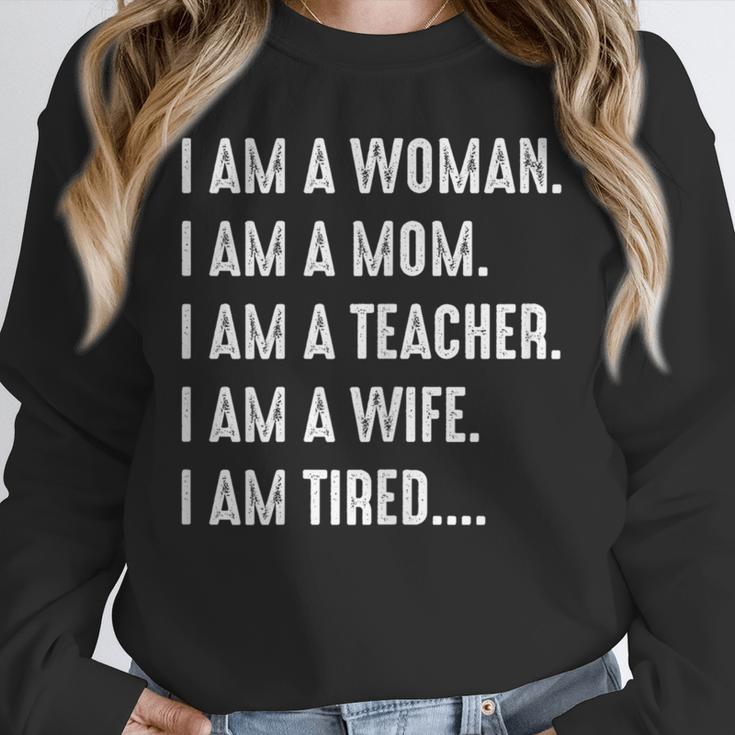 Woman Mom Teacher Wife TIRED T Shirt Cute Mom Teacher Shirts Unisex Sweatshirt, novelty gifts, funny gifts Woman Mom Teacher Wife TIRED T Shirt Cute Mom Teacher Shirts Unisex Sweatshirt, novelty gifts, funny gifts