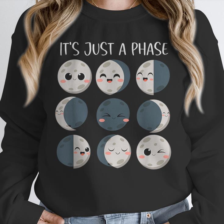 Women Science Teacher Moon Phases Scientist Back To School Unisex Sweatshirt, novelty gifts, funny gifts