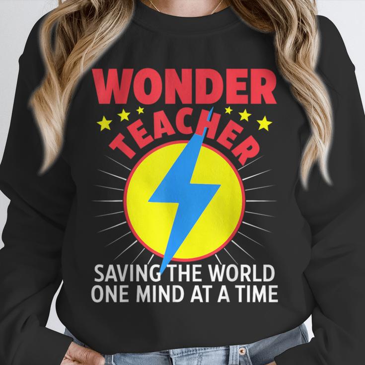 Wonder Teacher Costume Shirt Teacher Halloween Costume Men Women Unisex Sweatshirt, novelty gifts, funny gifts
