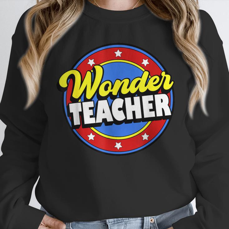 Wonder Teacher Super Woman Power Superhero Back To School Unisex Sweatshirt, novelty gifts, funny gifts Wonder Teacher Super Woman Power Superhero Back To School Unisex Sweatshirt, novelty gifts, funny gifts