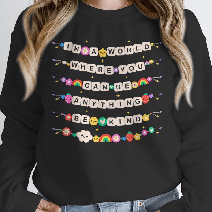 In A World Where You Can Be Anything Be Kind Girls Teachers Unisex Sweatshirt, novelty gifts, funny gifts