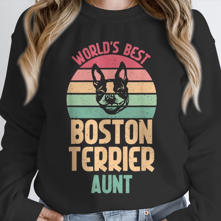 Worlds Best Boston Terrier Aunt Unisex Sweatshirt, novelty gifts, funny gifts