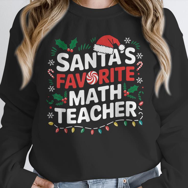 Xmas Lighting Santa's Favorite Math Teacher Christmas Unisex Sweatshirt, novelty gifts, funny gifts Xmas Lighting Santa's Favorite Math Teacher Christmas Unisex Sweatshirt, novelty gifts, funny gifts