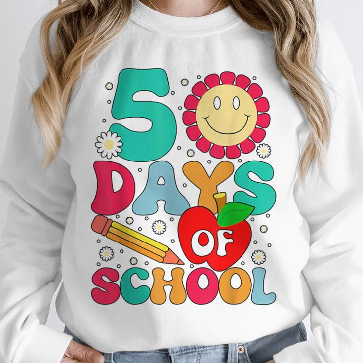 50 Days Of School Teacher Happy 50th Day Of School Kids Unisex Sweatshirt, novelty gifts, funny gifts 50 Days Of School Teacher Happy 50th Day Of School Kids Unisex Sweatshirt, novelty gifts, funny gifts