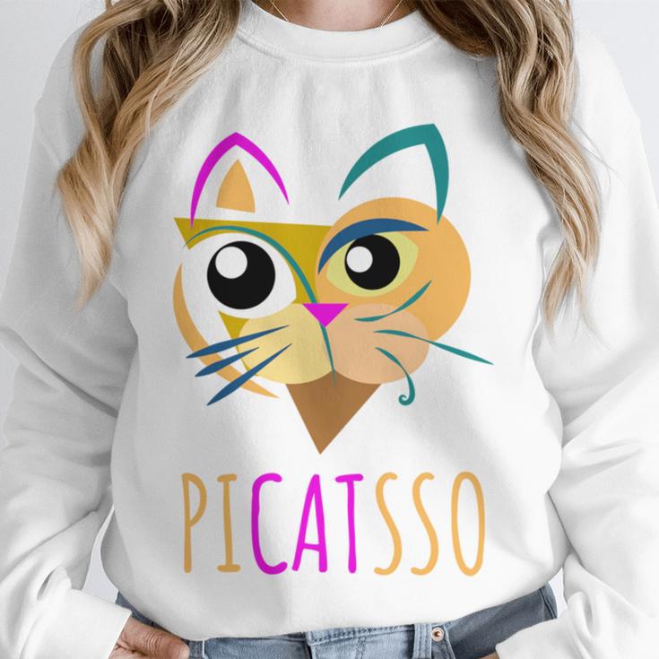 Abstract Cat Art Picatsso Shirt For Art Teachers Unisex Sweatshirt, novelty gifts, funny gifts Abstract Cat Art Picatsso Shirt For Art Teachers Unisex Sweatshirt, novelty gifts, funny gifts