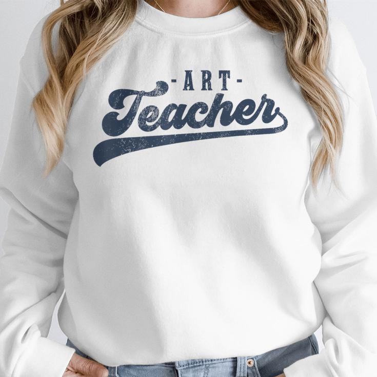 Art Teacher Men Women Cute Vintage Graphic Art Teacher Unisex Sweatshirt, novelty gifts, funny gifts