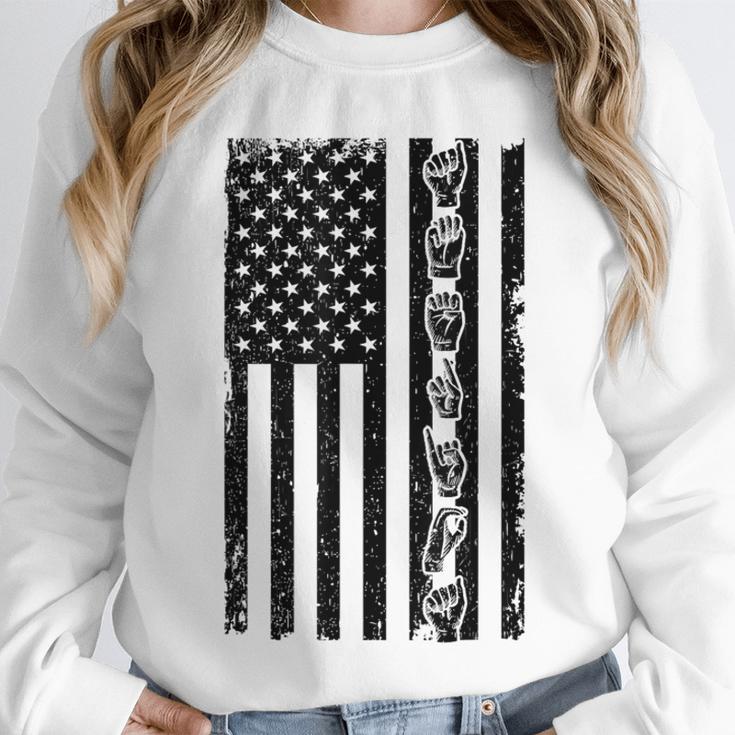 ASL Flag Sign Language Deaf ASL Teacher For Men Women Unisex Sweatshirt, novelty gifts, funny gifts ASL Flag Sign Language Deaf ASL Teacher For Men Women Unisex Sweatshirt, novelty gifts, funny gifts