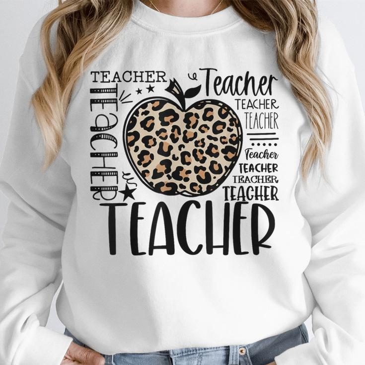Back To School Teacher Life Apple Leopard Teacher Women Unisex Sweatshirt, novelty gifts, funny gifts Back To School Teacher Life Apple Leopard Teacher Women Unisex Sweatshirt, novelty gifts, funny gifts
