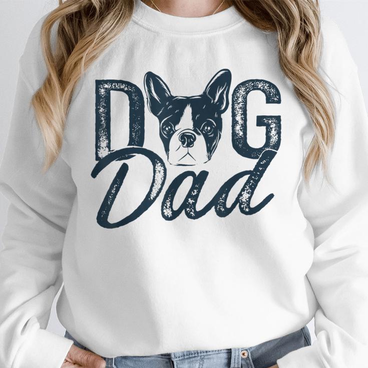 Boston Terrier Dog Dad Unisex Sweatshirt, novelty gifts, funny gifts