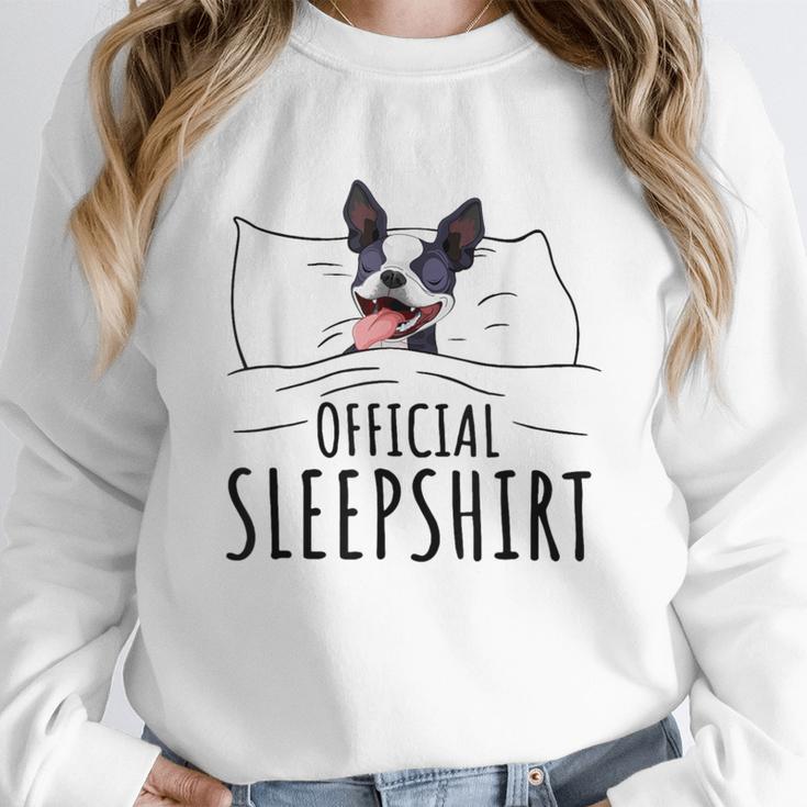 Boston Terrier Dog Lovers Sleepshirt Apparel Men Women Unisex Sweatshirt, novelty gifts, funny gifts