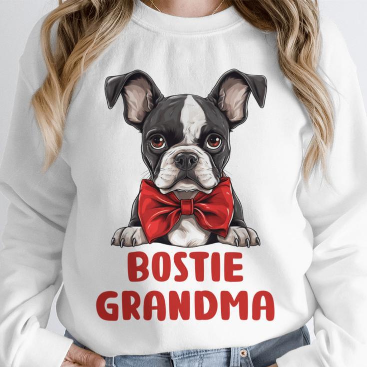 Boston Terrier Grandma Dog Lovers Puppy Bostie Owner Unisex Sweatshirt, novelty gifts, funny gifts