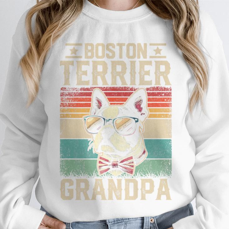 Boston Terrier Grandpa Dog Lover Father's Day Premium Unisex Sweatshirt, novelty gifts, funny gifts