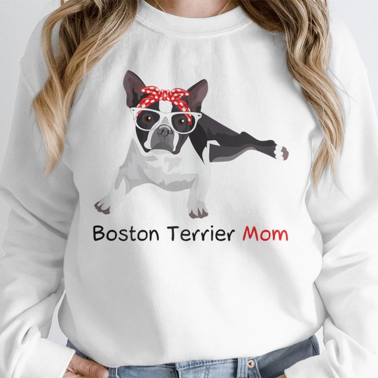 Boston Terrier Mom Bandana Boston Terrier Dog Unisex Sweatshirt, novelty gifts, funny gifts