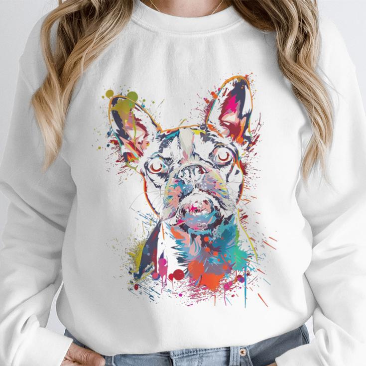 Boston Terrier Splash Unisex Sweatshirt, novelty gifts, funny gifts