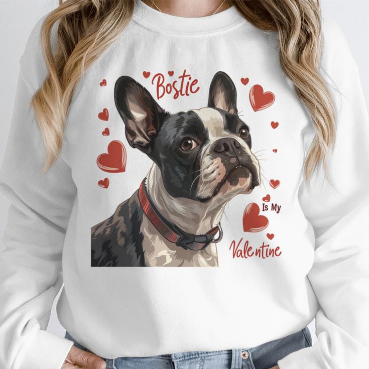 Boston Terrier Is My Valentine Cute Pet Dog Owner Valentine Unisex Sweatshirt, novelty gifts, funny gifts