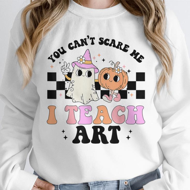 You Can't Scare Me I Teach Art Retro Teacher Ghost Halloween Unisex Sweatshirt, novelty gifts, funny gifts You Can't Scare Me I Teach Art Retro Teacher Ghost Halloween Unisex Sweatshirt, novelty gifts, funny gifts
