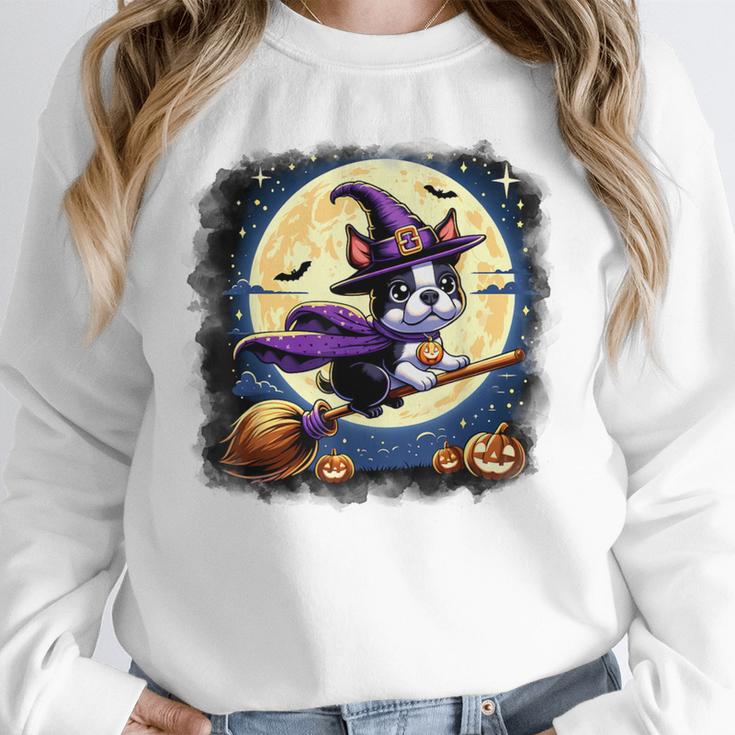 Cute Boston Terrier Halloween Costume Dog Lover Women Girls Unisex Sweatshirt, novelty gifts, funny gifts