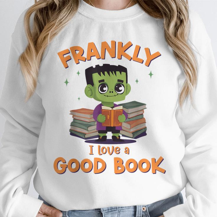 Cute Halloween Teacher Librarian Frankenstein Reading Books Unisex Sweatshirt, novelty gifts, funny gifts Cute Halloween Teacher Librarian Frankenstein Reading Books Unisex Sweatshirt, novelty gifts, funny gifts