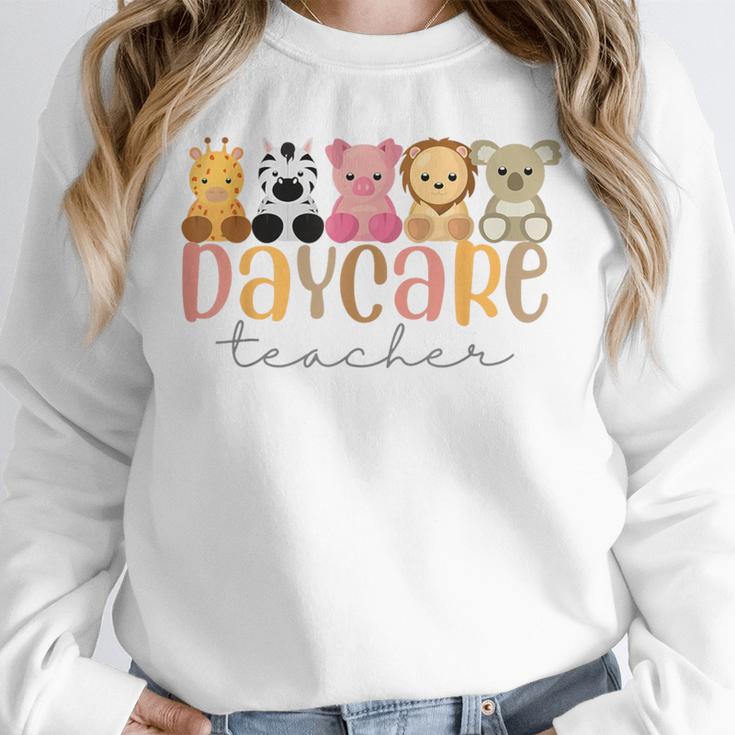 Daycare Teacher Animals Daycare Provider Back To School Unisex Sweatshirt, novelty gifts, funny gifts