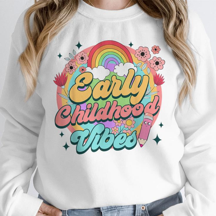 Daycare Teacher Daycare Provider Early Childhood Vibes Unisex Sweatshirt, novelty gifts, funny gifts Daycare Teacher Daycare Provider Early Childhood Vibes Unisex Sweatshirt, novelty gifts, funny gifts