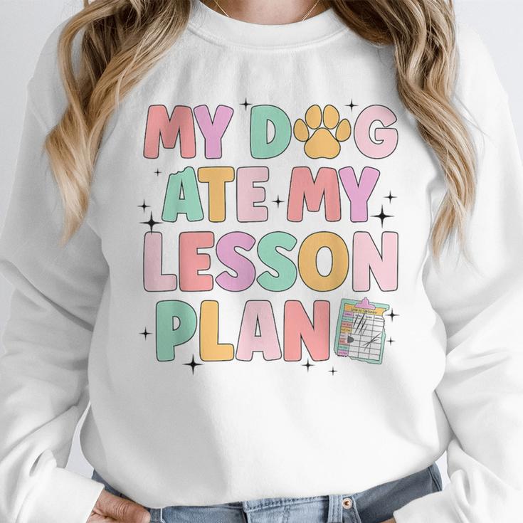 My Dog Ate My Lesson Plan Kindergarten Teacher Dog Lover For Men Women Unisex Sweatshirt, novelty gifts, funny gifts My Dog Ate My Lesson Plan Kindergarten Teacher Dog Lover For Men Women Unisex Sweatshirt, novelty gifts, funny gifts