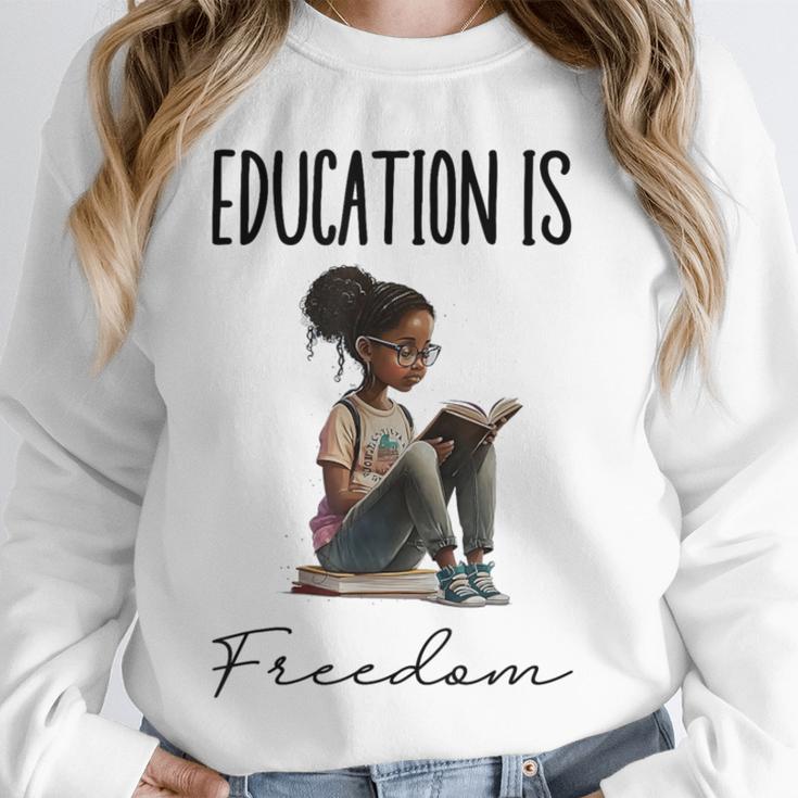 Education Is Freedom Teacher Books Black History Month Unisex Sweatshirt, novelty gifts, funny gifts Education Is Freedom Teacher Books Black History Month Unisex Sweatshirt, novelty gifts, funny gifts