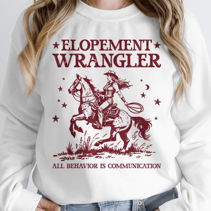 Elopement Wrangler Teacher ABA Behavior Support Cowboy Unisex Sweatshirt, novelty gifts, funny gifts