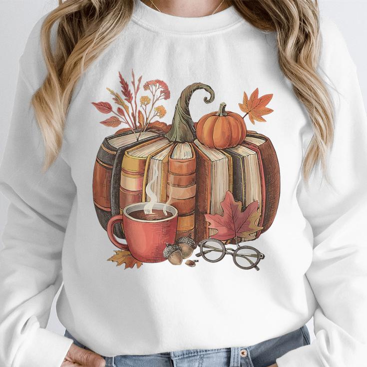 Fall Book Pumpkin Retro Reading Halloween Teacher Unisex Sweatshirt, novelty gifts, funny gifts Fall Book Pumpkin Retro Reading Halloween Teacher Unisex Sweatshirt, novelty gifts, funny gifts